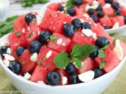 Watermelon Blueberry Salad with Feta
