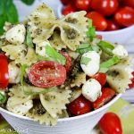 Caprese Pasta Salad with pesto