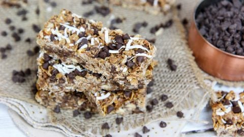 Chocolate Chip Coconut Clean Eating Oatmeal Bars
