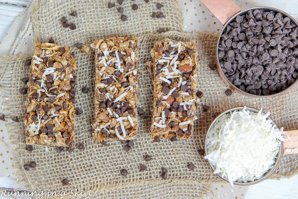 Chocolate Chip Coconut Clean Eating Oatmeal Bars