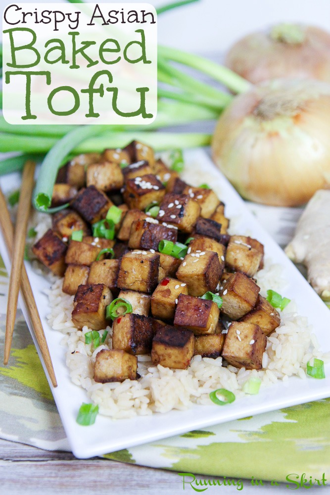 Crispy Asian Baked Tofu recipe Pinterest Pin