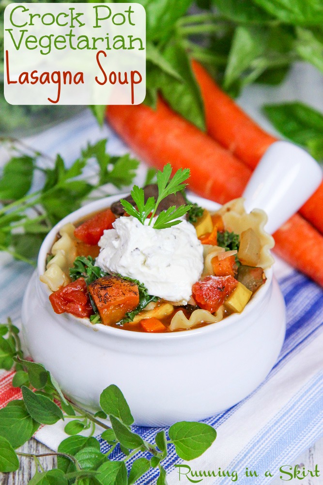 Crock Pot Vegetarian Lasagna Soup recipe