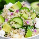 Cucumber Avocado Simple Quinoa Salad