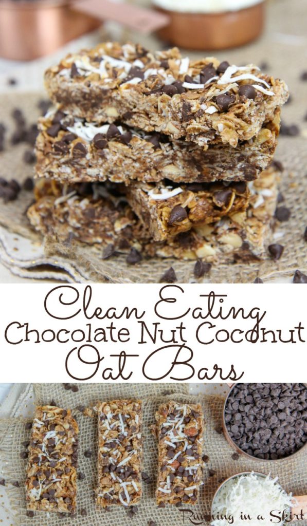 Chocolate Chip Coconut Clean Eating Oatmeal Bars