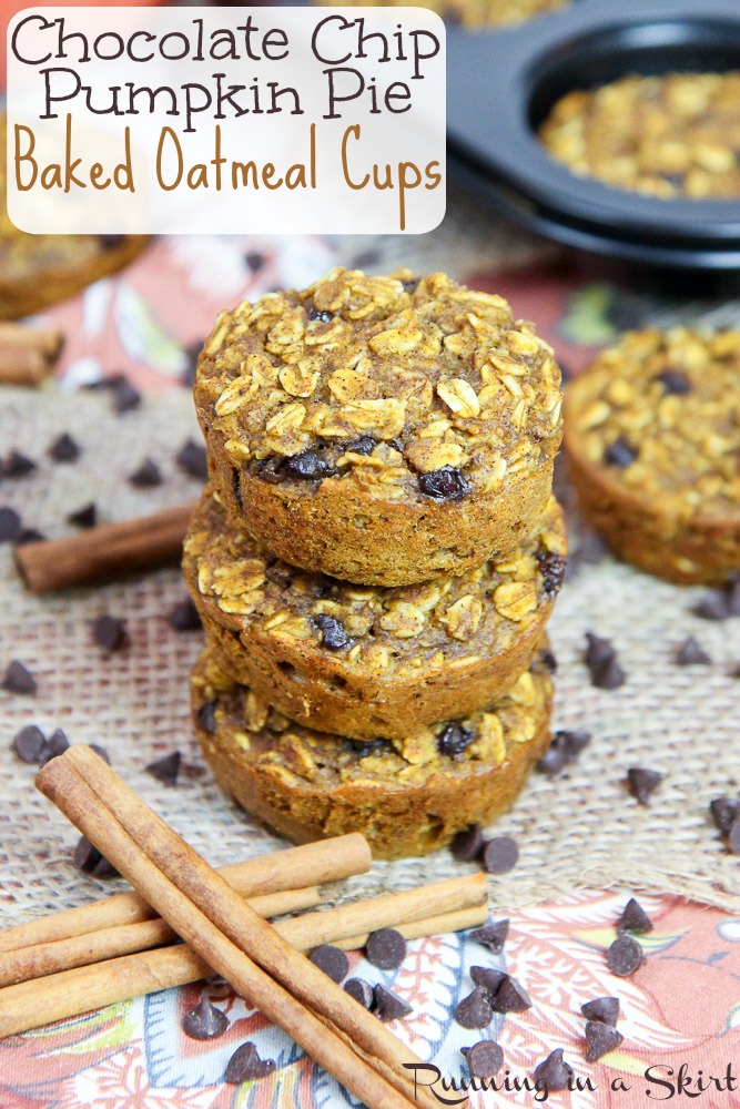 Pumpkin Baked Oatmeal Cups Pinterest pin.