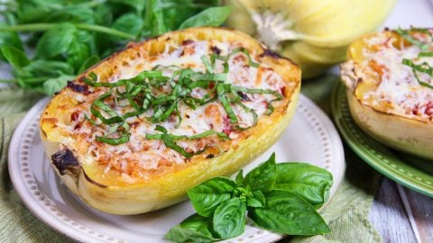 Twice Baked Spaghetti Squash Marinara recipe