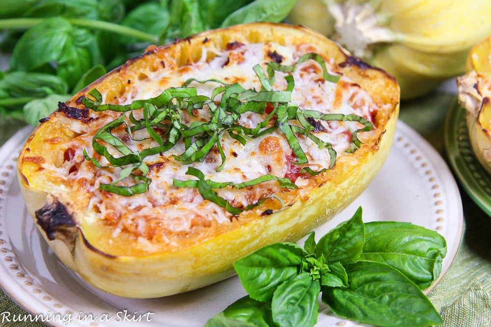 Twice Baked Spaghetti Squash Marinara recipe