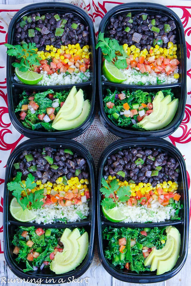 Meal Prep Easy Vegetarian Burrito Bowl recipe