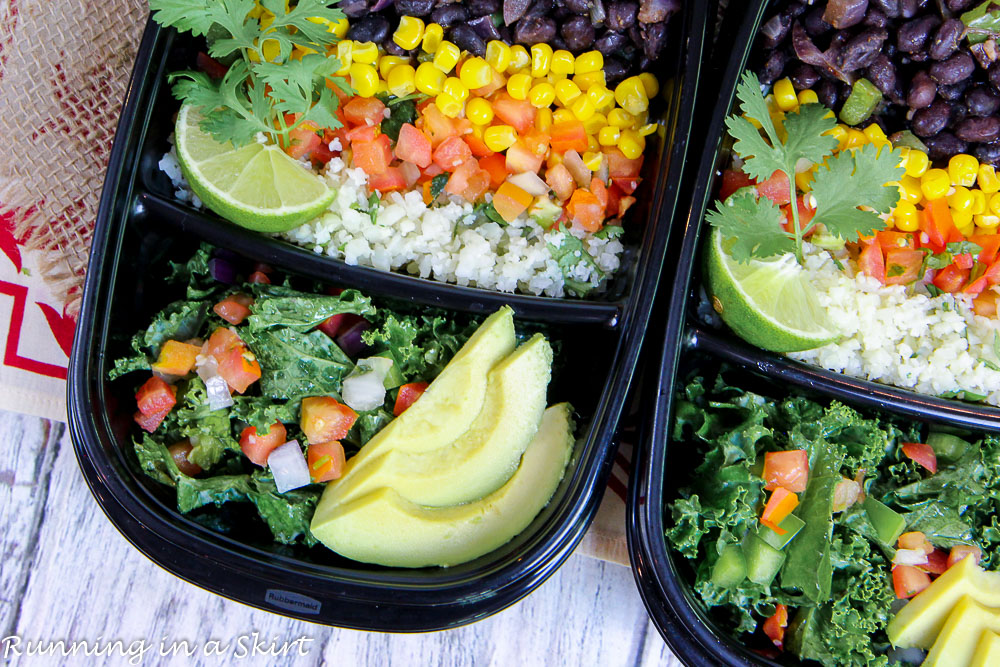 Meal Prep Easy Vegetarian Burrito Bowl recipe