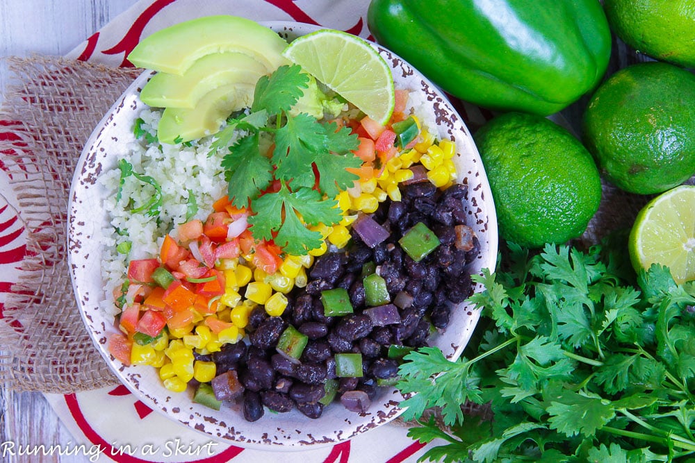 Meal Prep Easy Vegetarian Burrito Bowl recipe