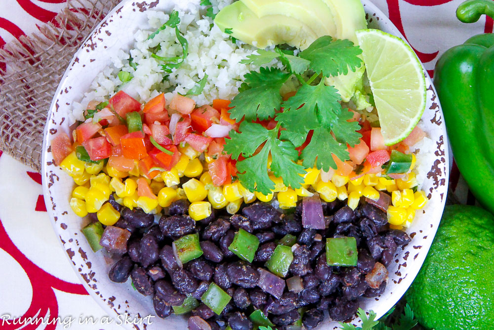 Meal Prep Easy Vegetarian Burrito Bowl recipe