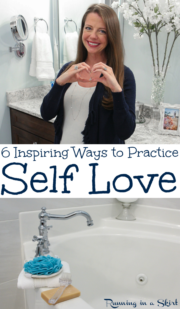 6 Inspiring Self Care Habits to Practice Self Love - tips, inspiration and activities for a healthy life.  Includes motivation for positivity, beauty and happiness by adding a few habits to your week! / Running in a Skirt #selflove #selfcare #motivation #healthyliving #inspiration #healthy #happiness via @juliewunder