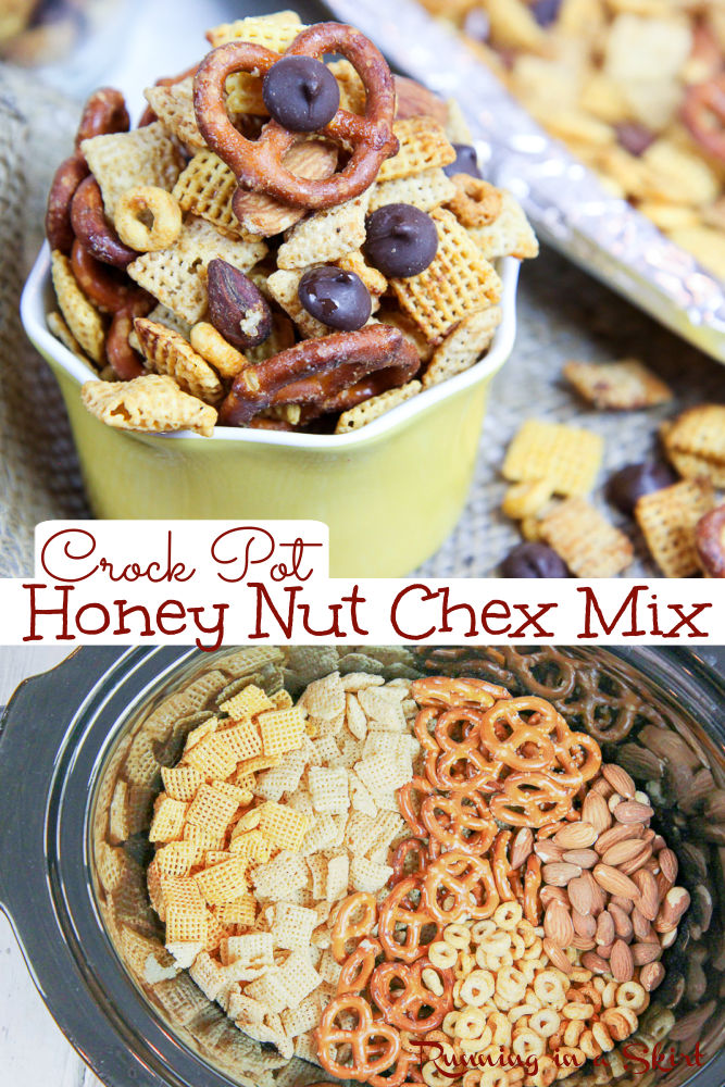 Crock Pot Honey Nut & Dark Chocolate Chex Mix via @juliewunder