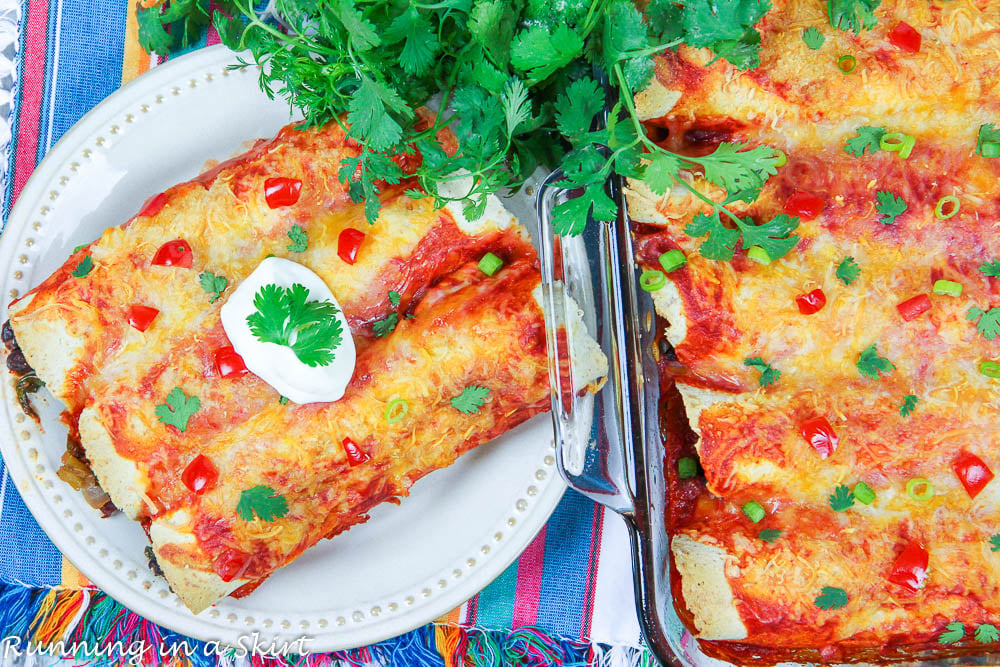 vegetarian three bean enchiladas recipe