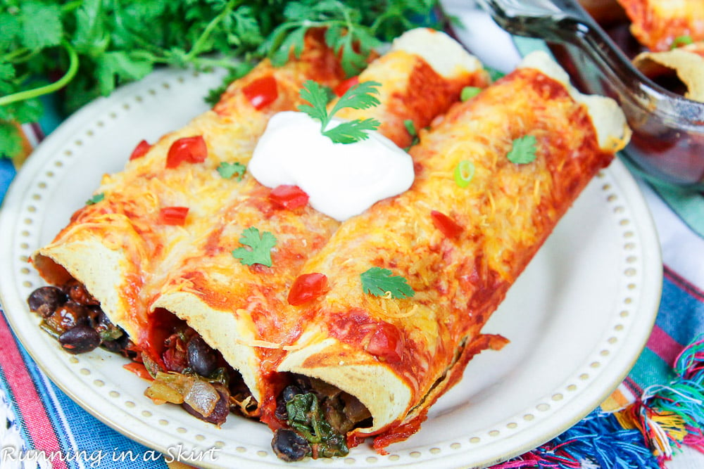 vegetarian three bean enchiladas recipe