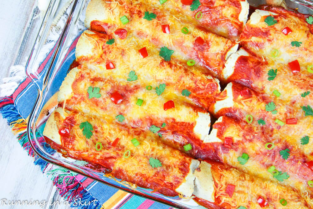 vegetarian three bean enchiladas recipe