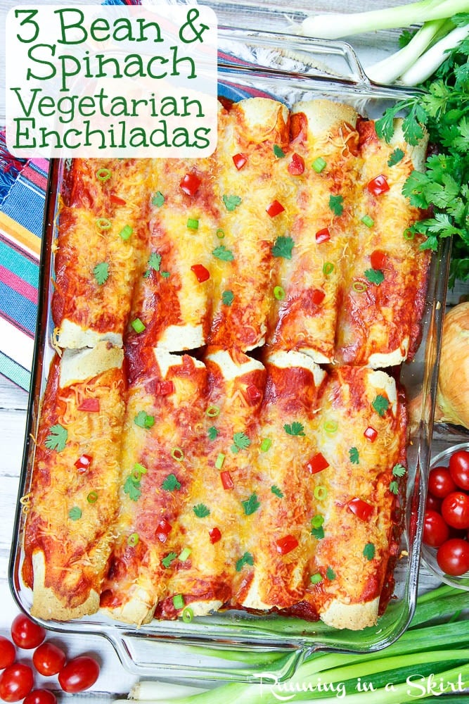 vegetarian three bean enchiladas recipe