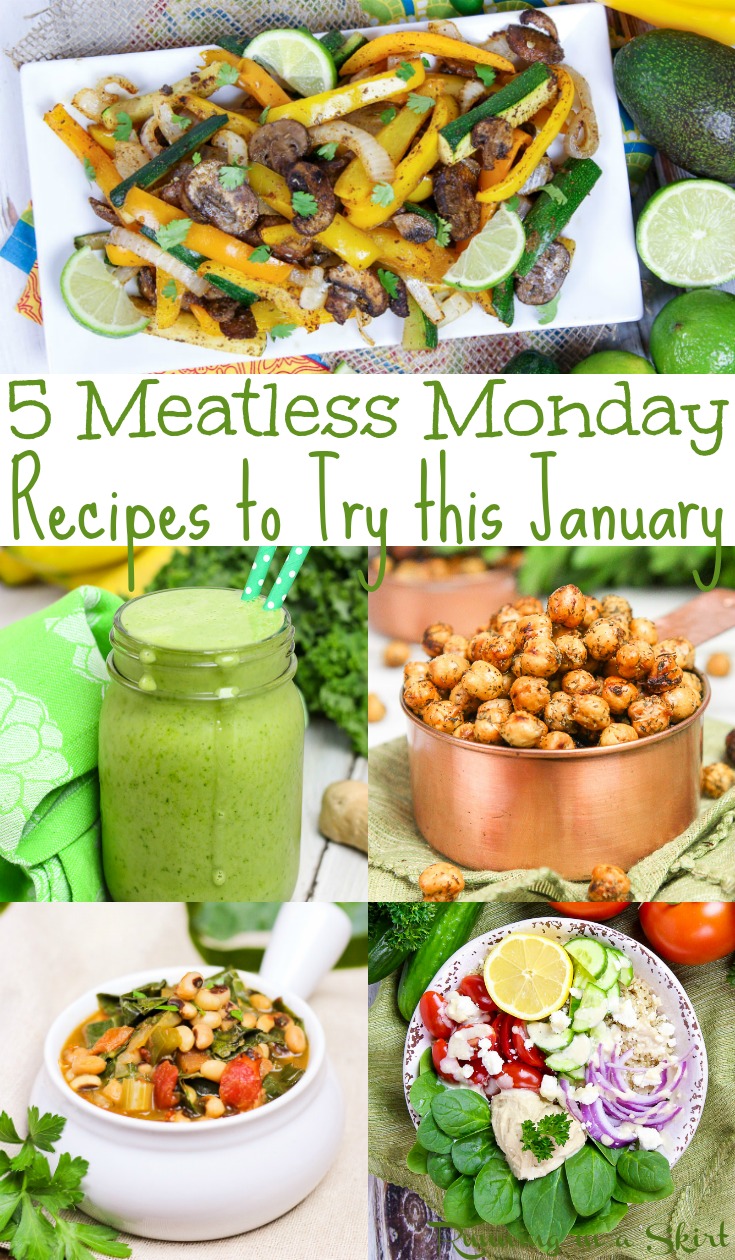 5 Meatless Monday and Plant Based Recipes to make!  All easy and healthy for families or beginners.  Great high protein, whole food and vegan ideas for dinner or snacks.  Includes a crockpot soup! / Running in a Skirt #meatlessmonday #vegetarian #vegan #highprotein, #recipe #planbased #mealplanning via @juliewunder