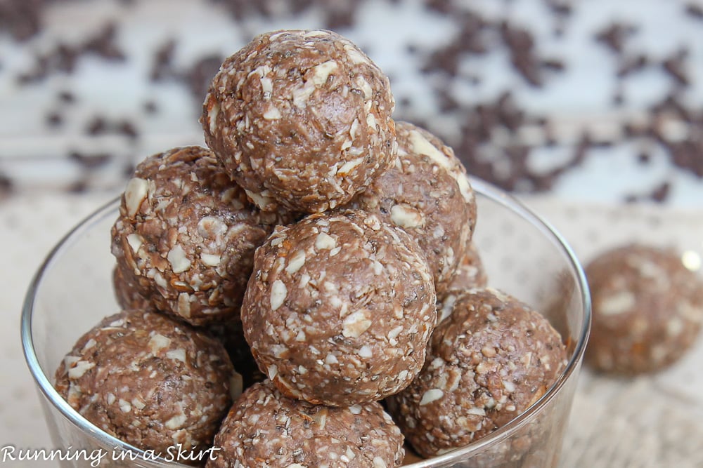 Closeup of Nutella Protein Balls recipe