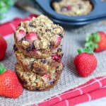 Strawberry Banana Baked Oatmeal Cups recipe