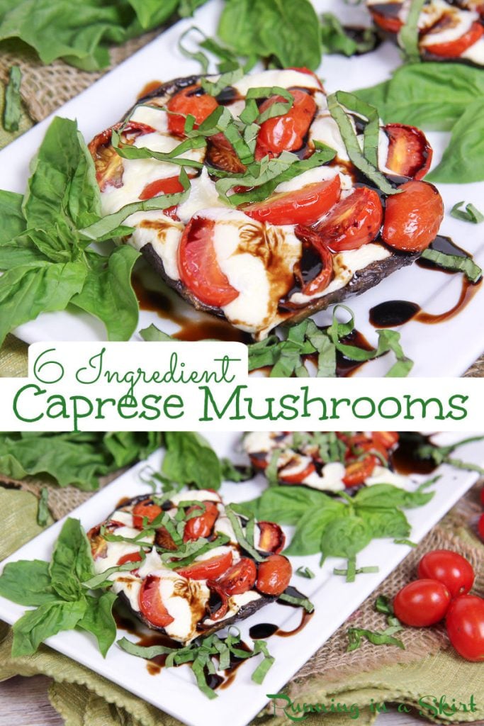 Caprese Stuffed Portobello Mushrooms recipe Pinterest Pin