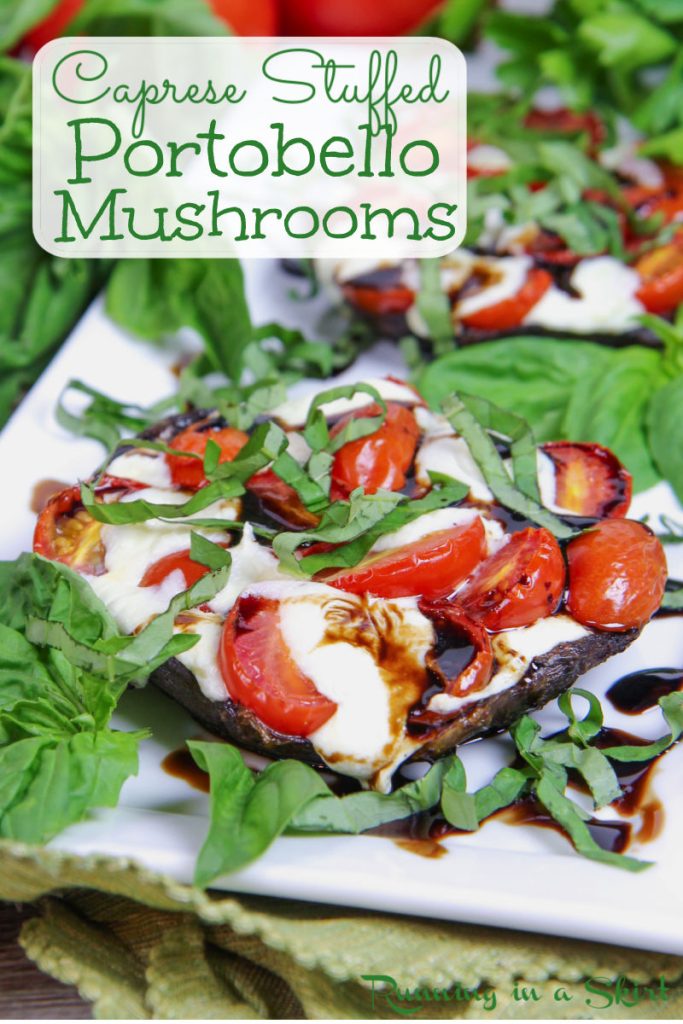 Caprese Stuffed Portobello Mushrooms recipe Pinterest Pin