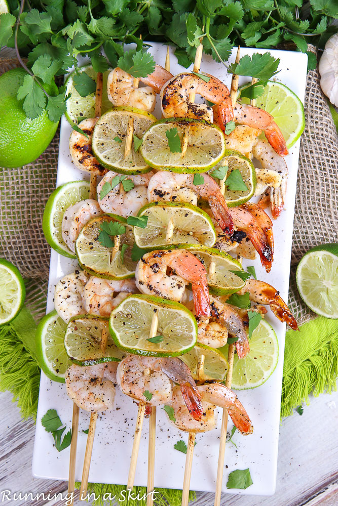 Back To Organic – Rosemary Skewered Shrimp with Fresh Lime Wedges