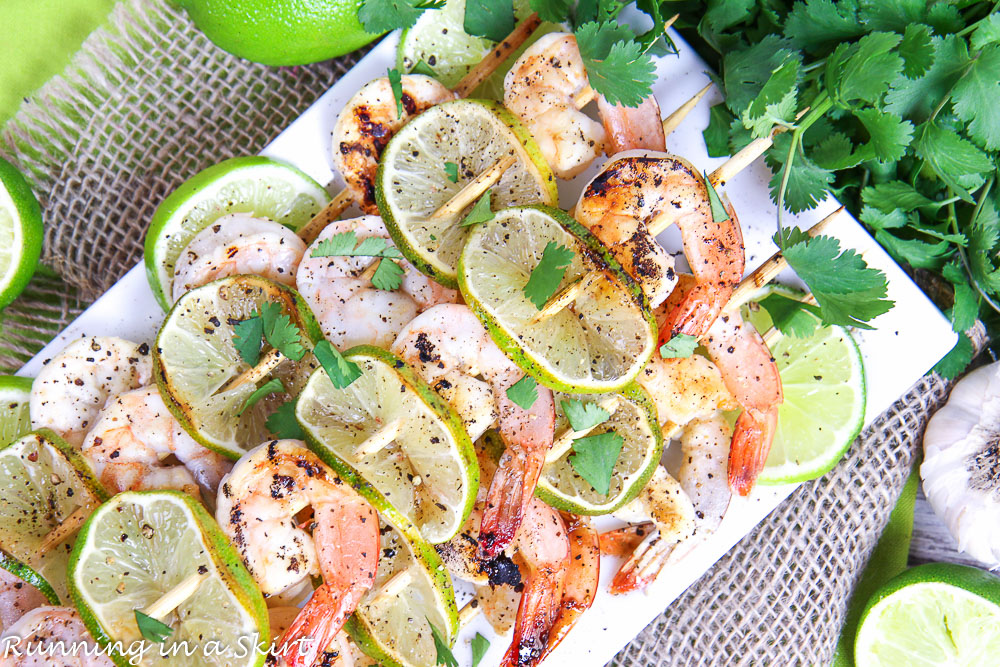 Back To Organic – Rosemary Skewered Shrimp with Fresh Lime Wedges