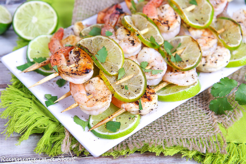 Back To Organic – Rosemary Skewered Shrimp with Fresh Lime Wedges