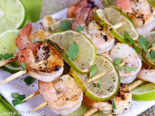 Back To Organic – Rosemary Skewered Shrimp with Fresh Lime Wedges