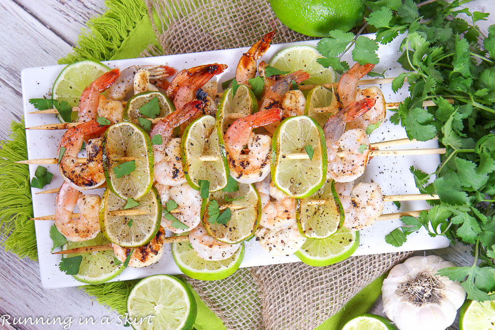 Back To Organic – Rosemary Skewered Shrimp with Fresh Lime Wedges