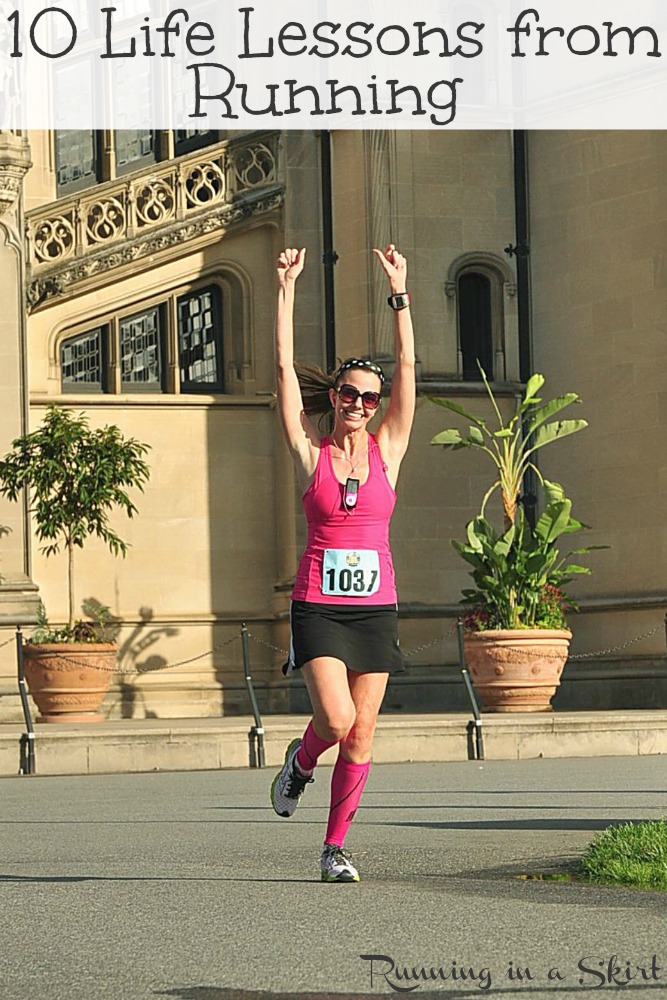 10 Life Lessons from Running - running inspiration and motivation to start and stay motivated.  / Running in a Skirt #running #fitness #healthyliving #run #runner #marathon #halfmarathon #10k #5k via @juliewunder