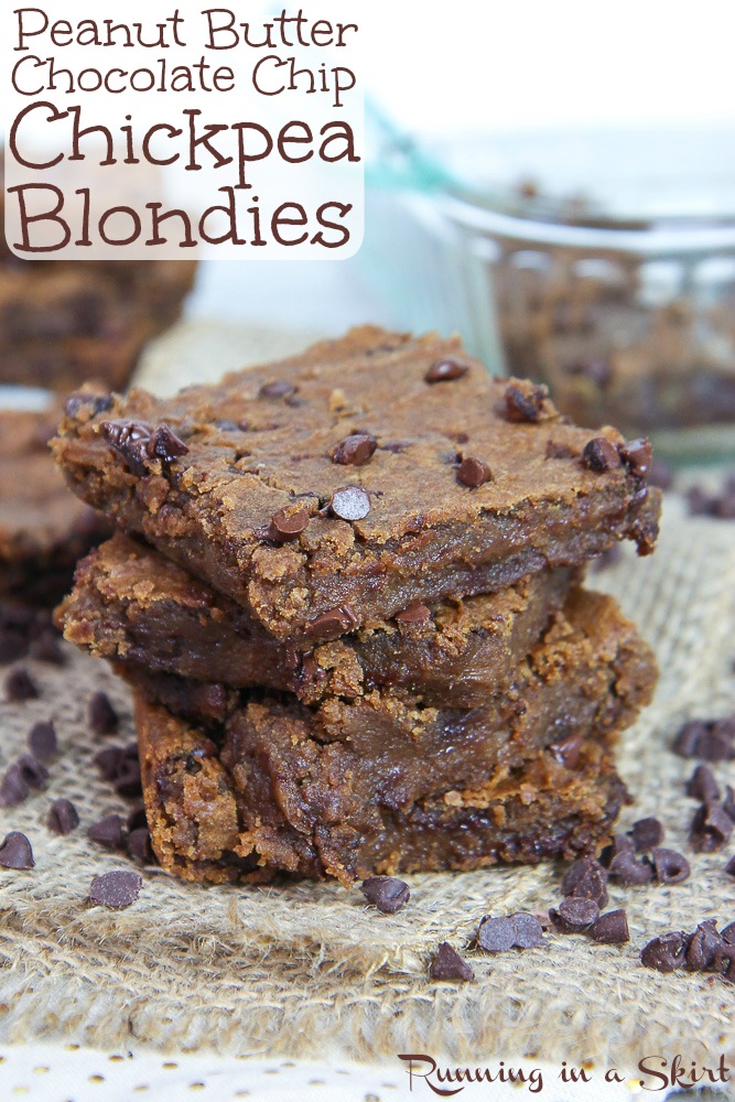 Peanut Butter Chocolate Chip Chickpea Blondie recipe