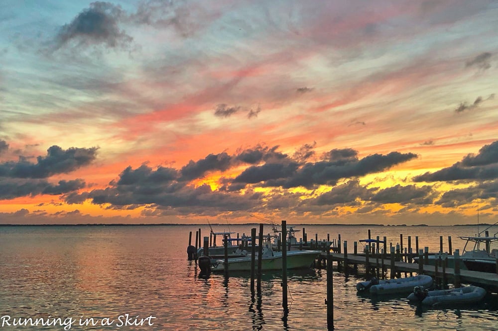 Sunset at Firefly resort on Elbow Cay Bahamas.