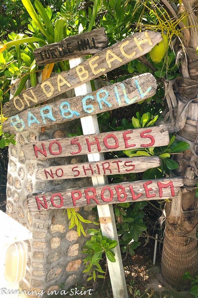 What to do in Hope Town Bahamas visit On Da Beach Bar and Grill.