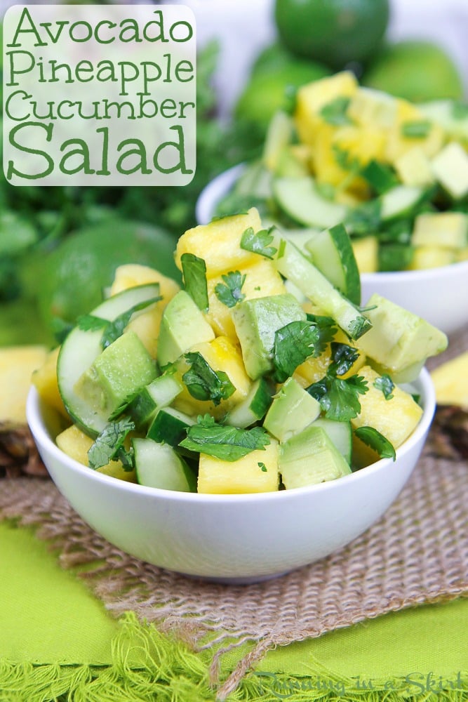 Avocado Pineapple Cucumber Salad recipe