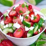 Cucumber Watermelon Strawberry Salad recipe