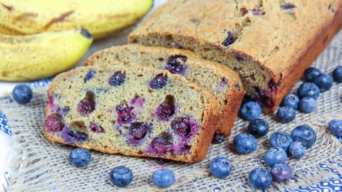 Healthy Blueberry Banana Bread recipe