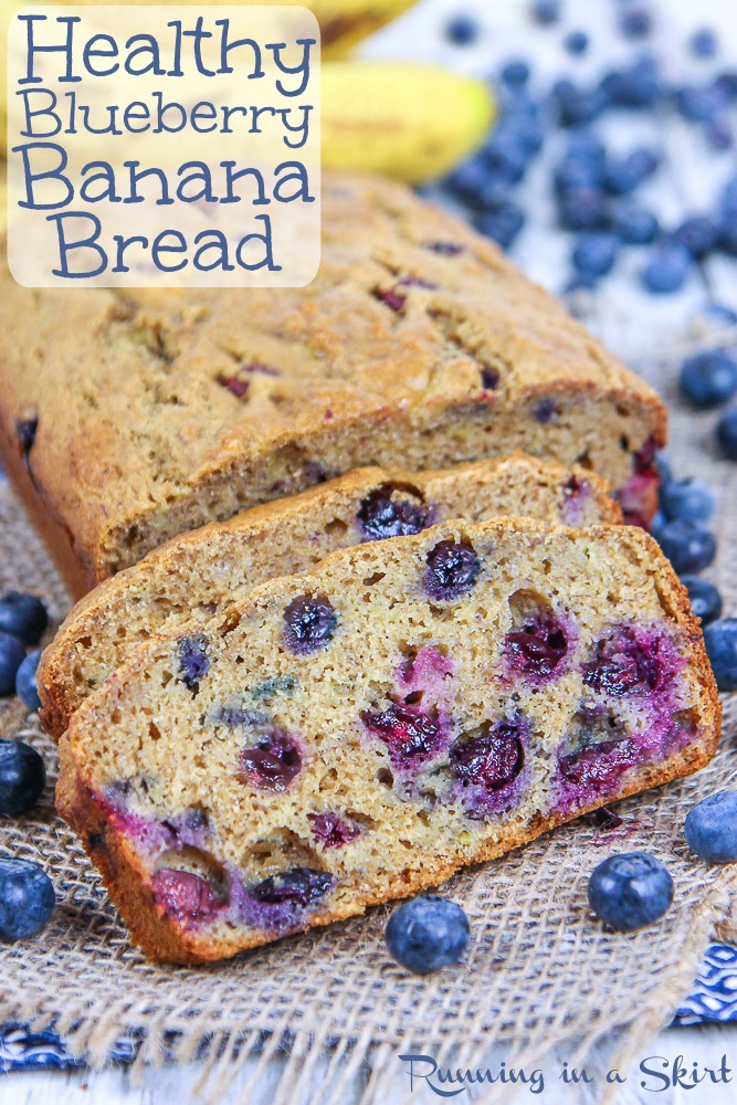 Healthy Blueberry Banana Bread recipe