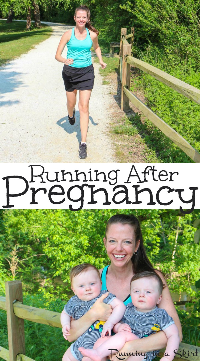 5 Practical Steps for Running After Pregnancy - Tips to run after a baby including dealing with Diastasis Recti, getting back in shape and how to get back to your old speed from a twin Mom! #AD #DoveZeroWorries #CVS / Running in a Skirt #twins #running #run #fitness #baby #workout #postpartum  via @juliewunder