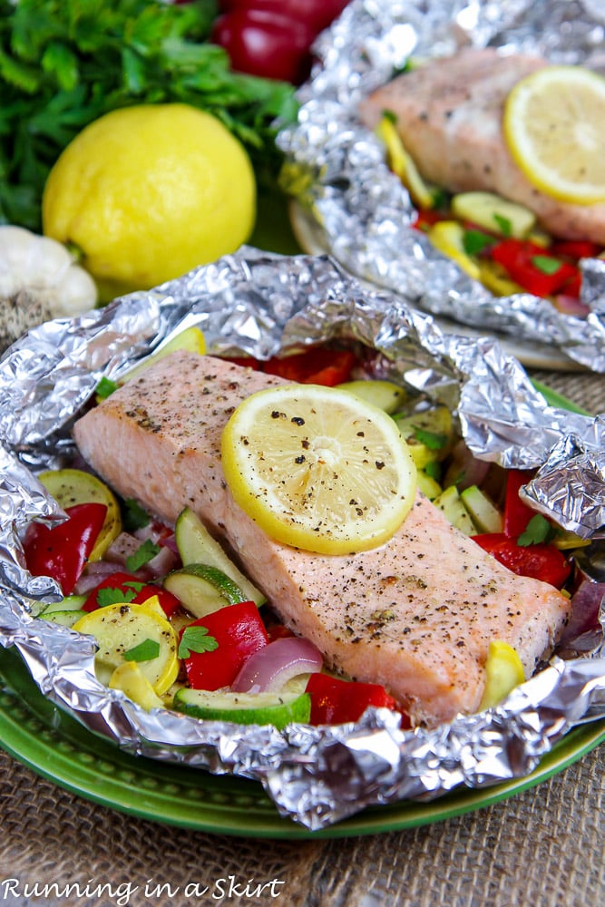 Salmon Foil Packets with Vegetables