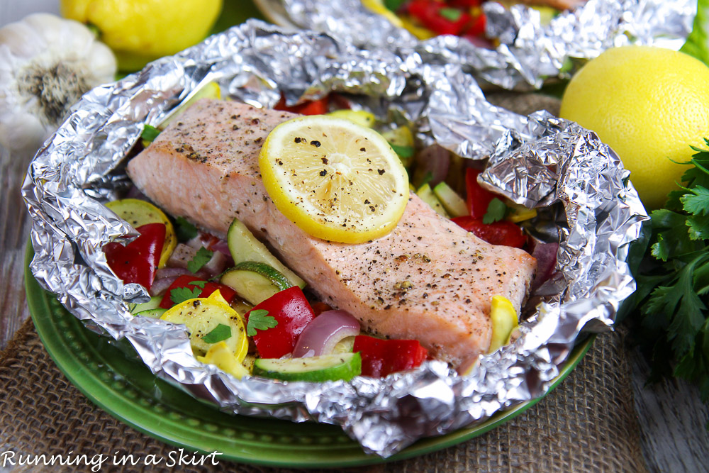 Salmon Foil Packets with Vegetables