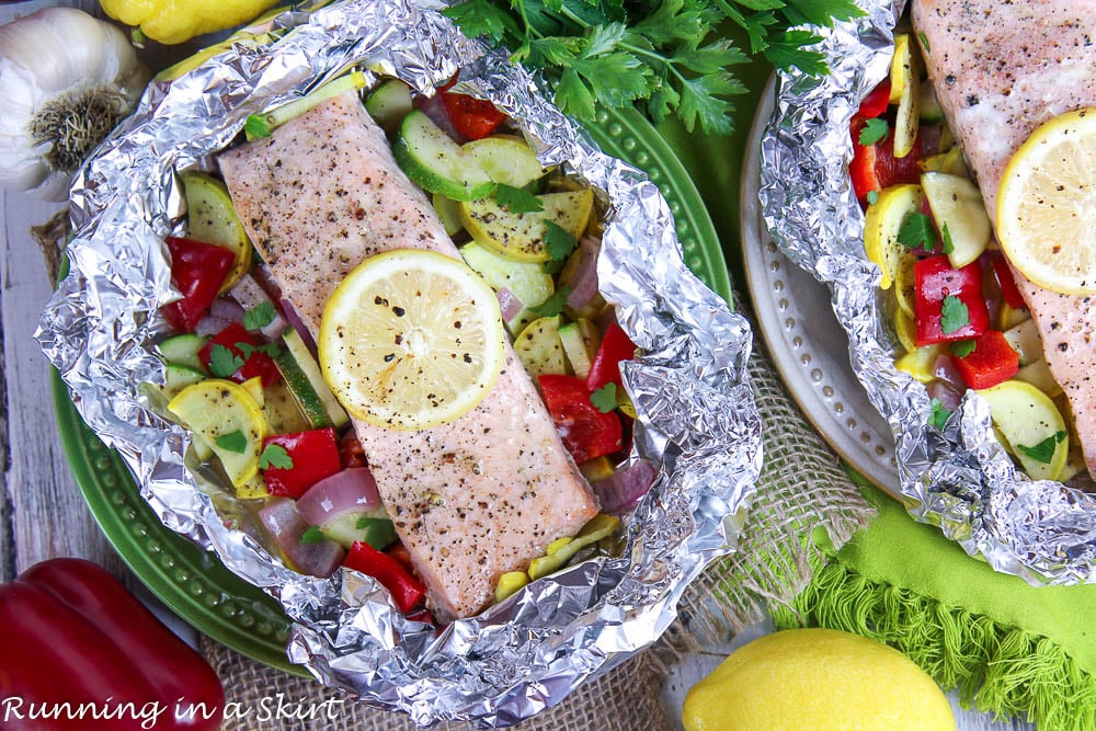 Salmon Foil Packets with Vegetables