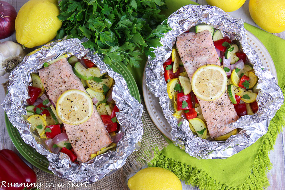 Salmon Foil Packets with Vegetables