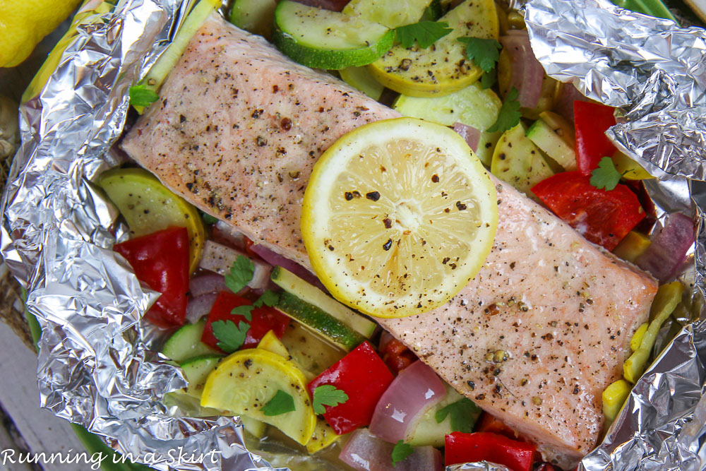 Salmon Foil Packets with Vegetables