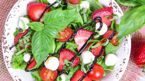 Copycat Panera Strawberry Caprese Salad recipe-