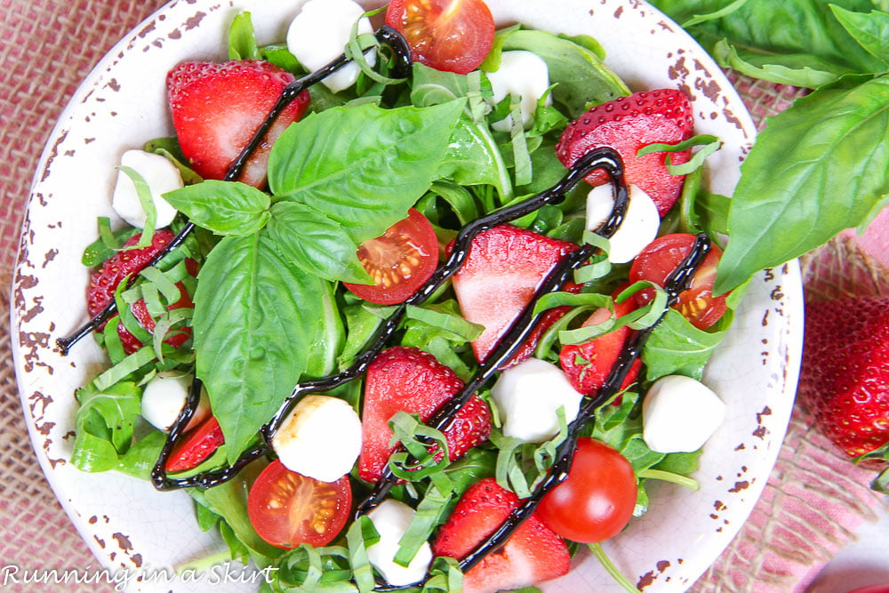 Copycat Panera Strawberry Caprese Salad recipe-