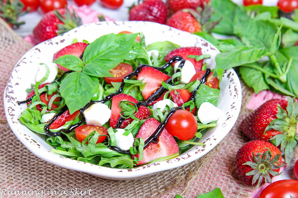 Copycat Panera Strawberry Caprese Salad recipe-