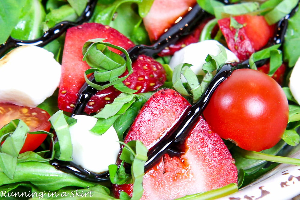 Copycat Panera Strawberry Caprese Salad recipe-