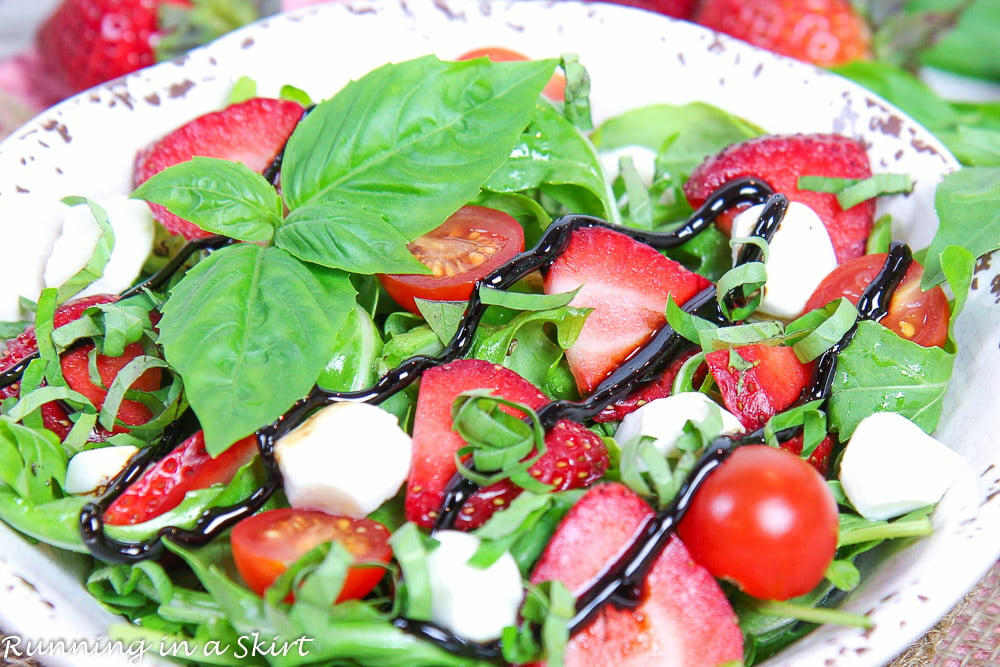 Copycat Panera Strawberry Caprese Salad recipe-